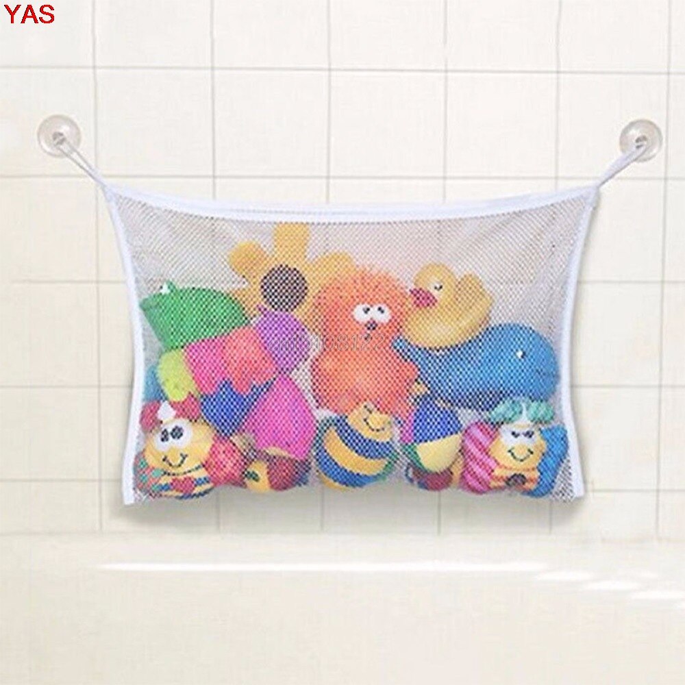 Baby bad tid söt leksak städad förvaring sugkopp väska mesh badrum organiser nät