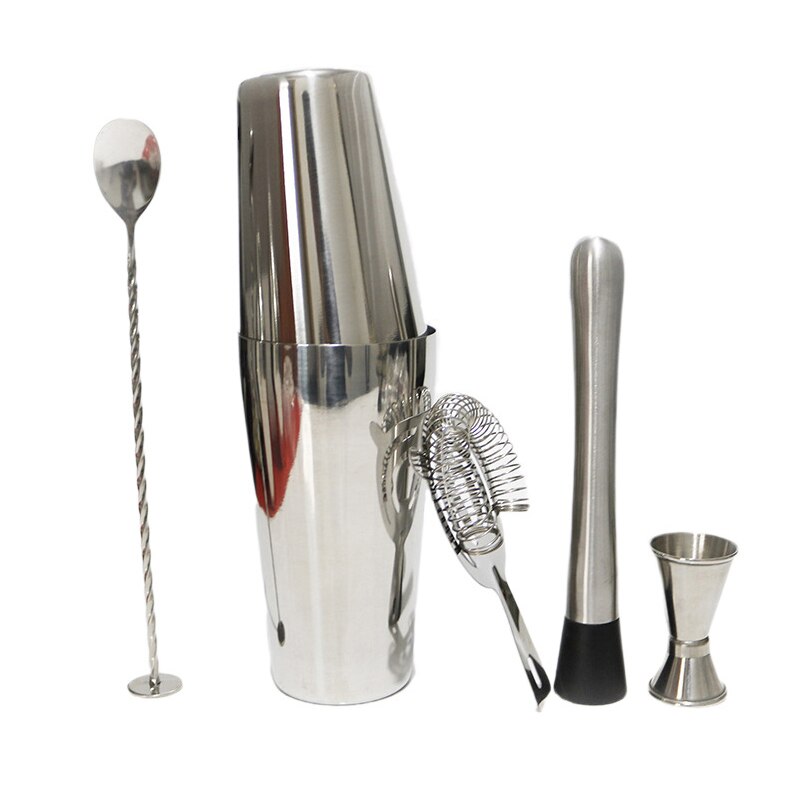 13 Stks/set Rvs Cocktail Shaker Ice Tong Mixer Drinken Boston Barman Browser Kit Bars Set Professionele Barman Tool: C