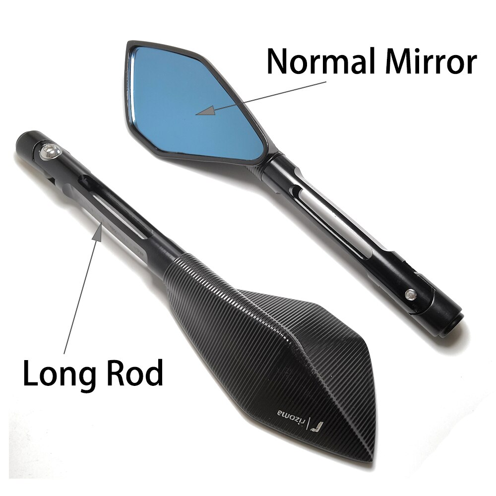 Espelho retrovisor de alumínio universal da motocicleta 8mm 10mm para suzuki gsr 750 gsx-s750 gsx-r750 para yamaha mt10 yb 125sp etc.: B