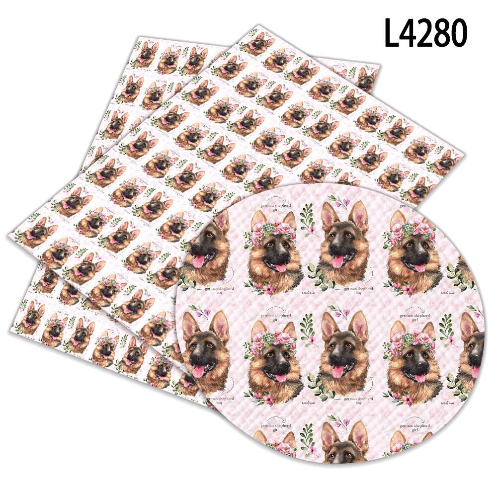 Feuilles de cuir synthétiques A4 22x30cm pour bricolage, imprimés de dessins animés d'animaux différents, fournitures de couture faites à la main, décor de vêtements: L4280