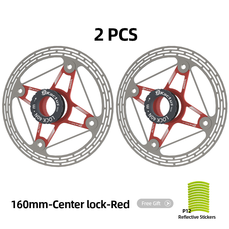 KACTUS-Freins hydrauliques pour vélo de route et VTT, disques de frein flottants, rotor creux à verrouillage central, 6 boulons, 140mm, 160mm, 180mm, 203mm: Bleu