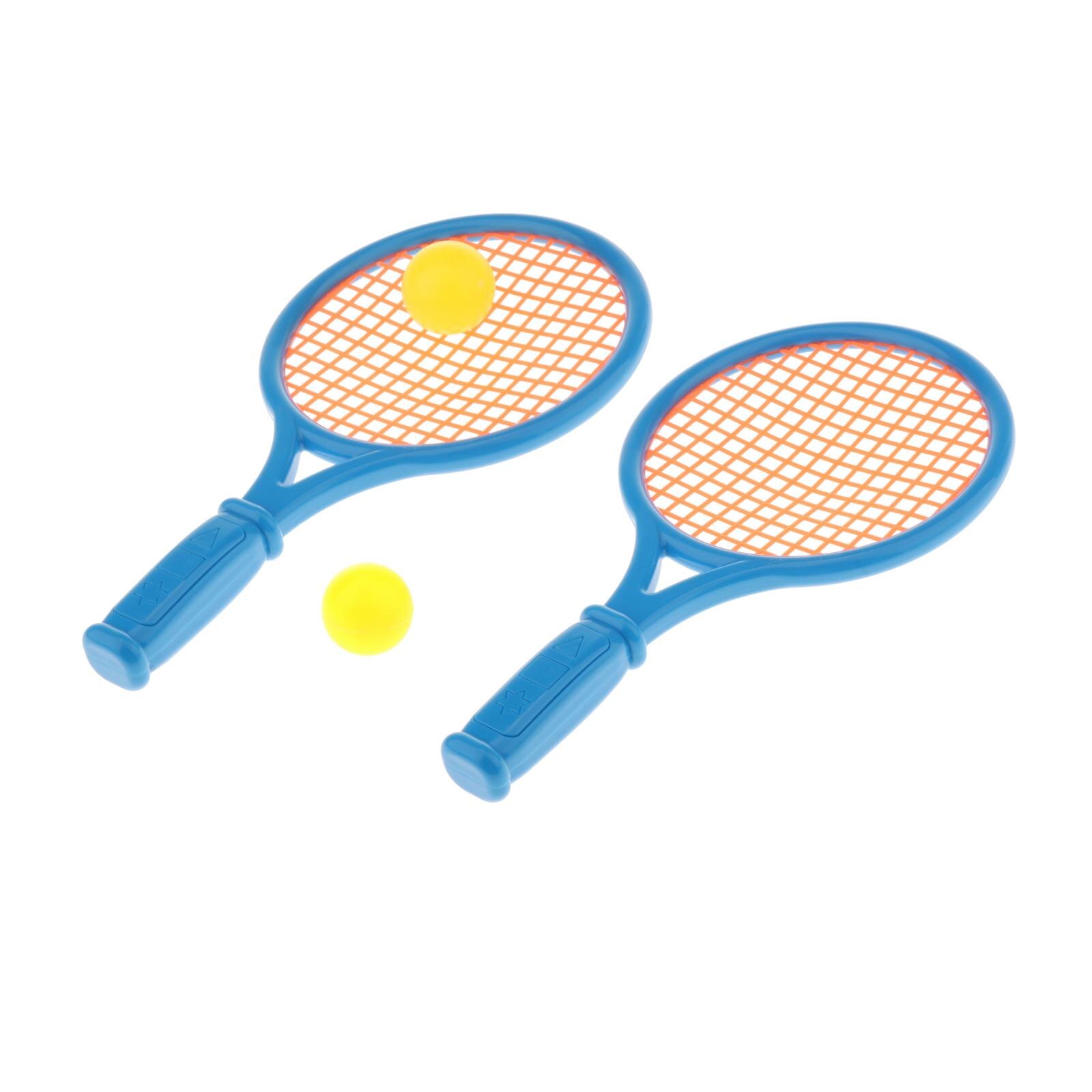 2Pcs Tennis Rackets Met Ballen Indoor Sport Spel Speelgoed Voor Jongens En Meisjes: Blue