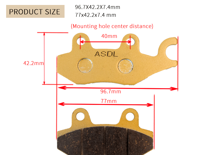 Motocicleta pastillas de freno delanteras para KAWASAKI KLX 125 250 KX 125 250 KDX 200 200SR 250 250SR KLF 300 C1-C17 KLF 400 B1-B7 Bayou # b