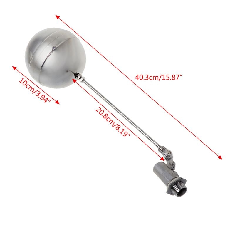 DN15 Buitendraad Water Tank Bal Rvs Flow Control Float Sensor Ventiel 'lrz