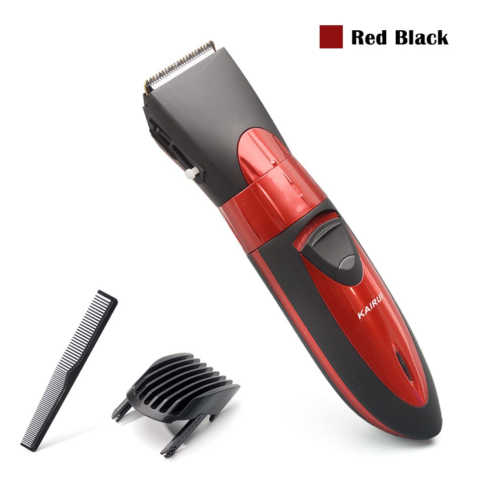 Professionele Lengte Verstelbare Tondeuse Oplaadbare Haar Snijmachine Kapsel Trimmer Waterdicht!: Red Black