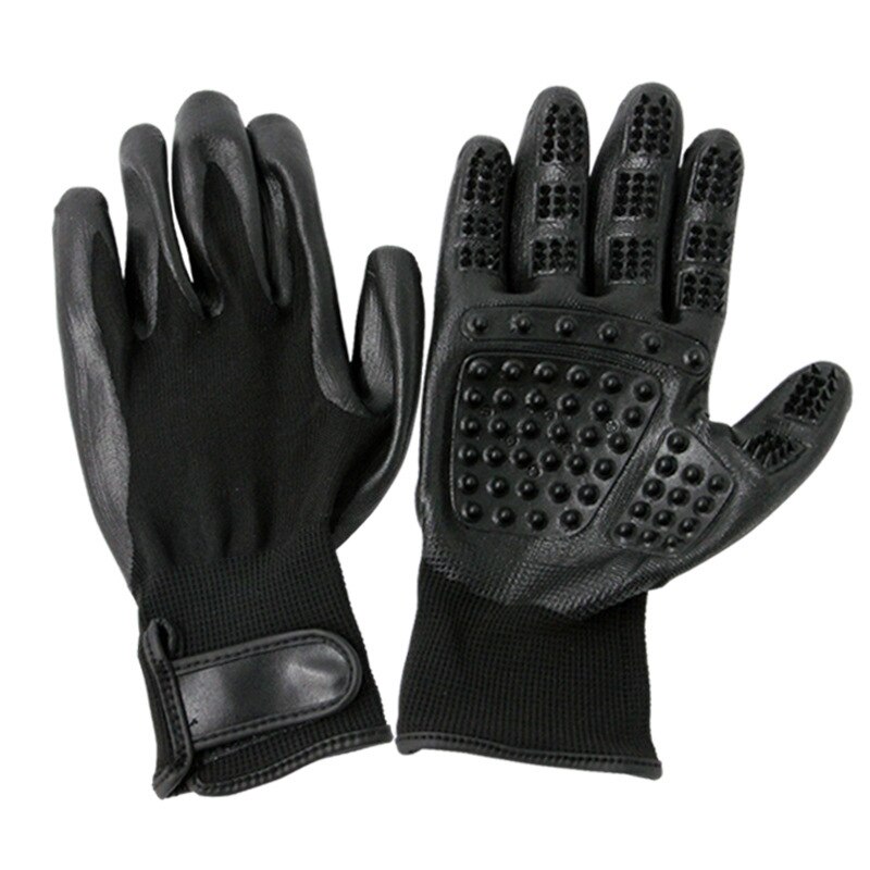 Pet Dog Massage Gloves Rubber Grooming Glove Silicone Cats Brush Comb Deshedding Hair Gloves Dogs Bath Cleaning Dog Supplies: Default Title