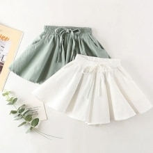 VIDMID pantaloncini per ragazze nuovi pantaloni casual estivi pantaloni in cotone bianco pantaloni larghi per bambini P6040