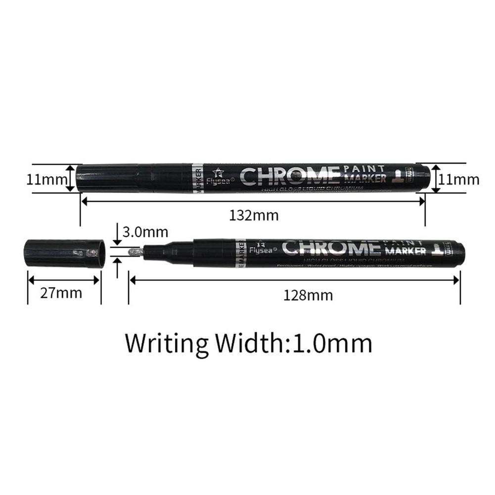 Silver Art Liquid Mirror Pen Chrome Marker Glisten Grandado