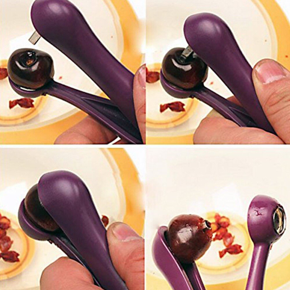 Manual Plastic Cherries Pitter Tool Fruits Tools Remove Cherry Core Seed Corer Remover Enucleate Kitchen Gadgets Accessories