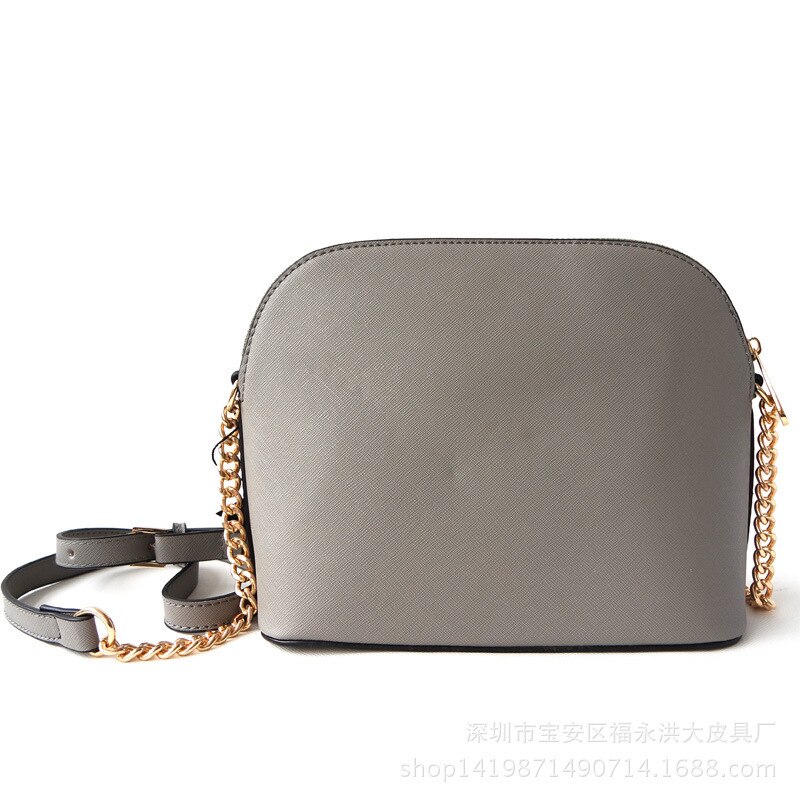 Woman Package Cross Leather Bag Small Shell Package Single Shoulder Messenger Chain Package Handbag