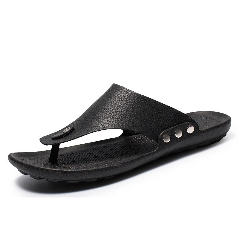 Mazefeng Pu Lederen Zomer Mannen Slippers Strand Sandalen Comfort Mannen Casual Schoenen Mode Mannen Flip Flops Verkoop Schoeisel: 2 / 7