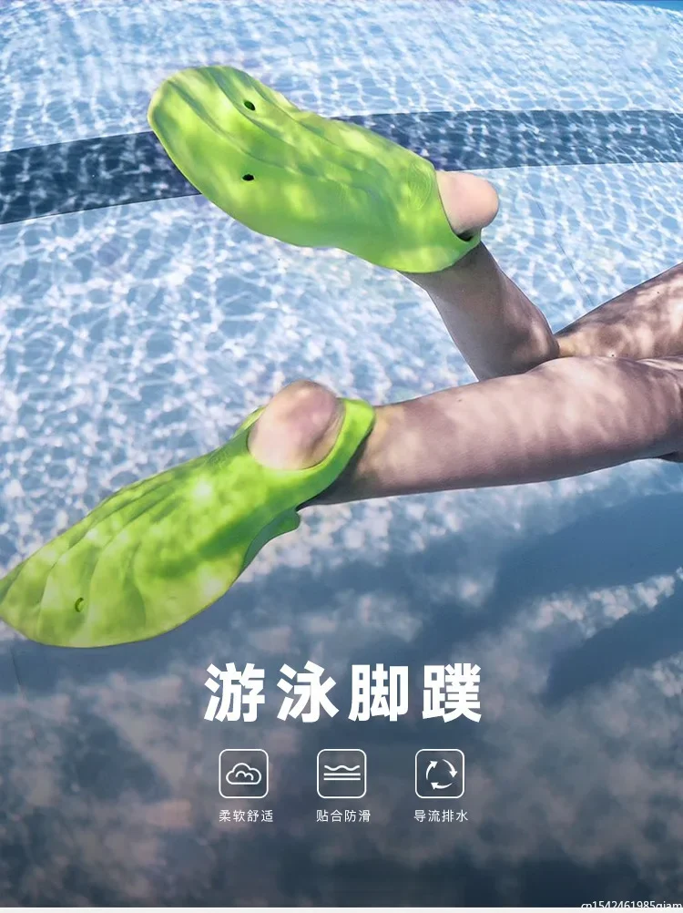 Training Swimming Fins Flexible Soft Comfort Adult Snorkeling Foot Flipper Diving Fins