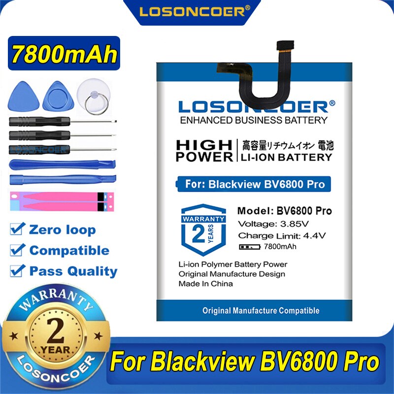 LOSONCOER-batería Original de 7800mAh, 726280P, BV6800, para Blackview BV6800 Pro, resistencia al agua IP68, MT6750T, 100%