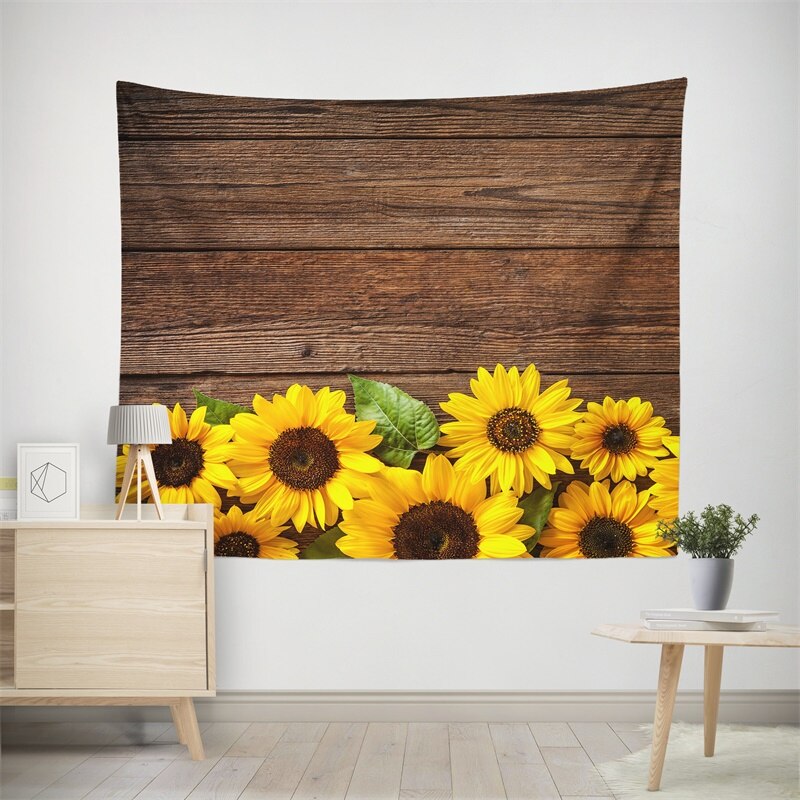 Floratapastra tapisserie murale de tournesol Tropical | Tapis mural suspendu, nappe de Table 95*73cm: 7