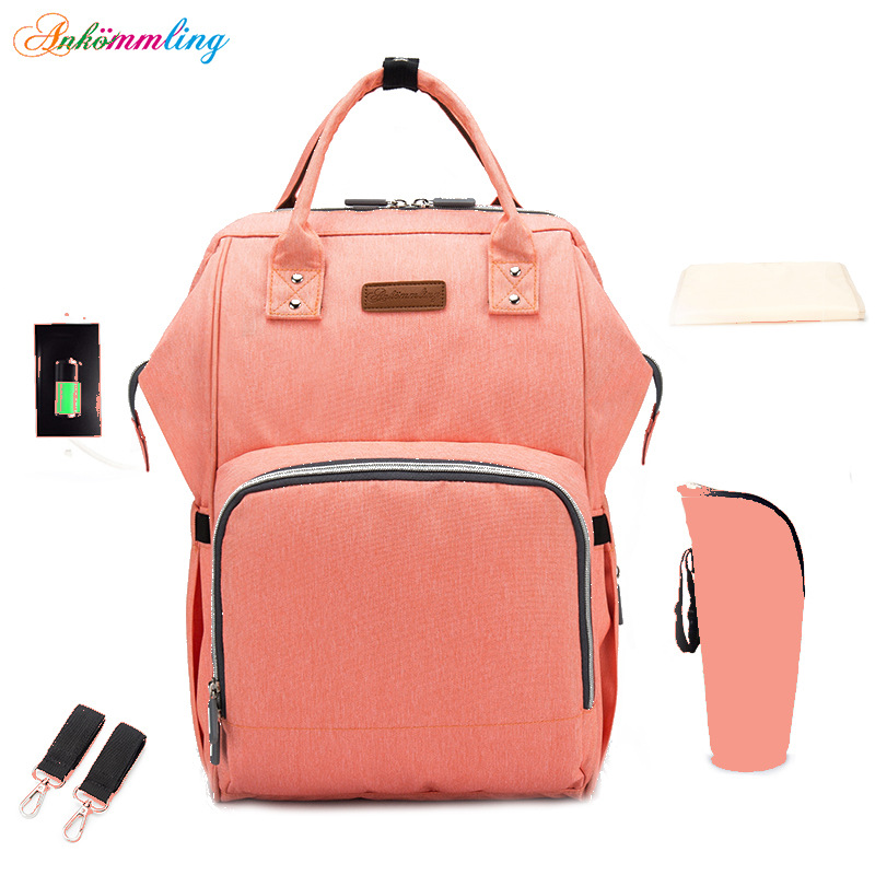 Luiertas Multifunctionele Grote Volume Mummie Rugzak Usb Ankommling Mother 'S Tas: Xiang Concubine Orange