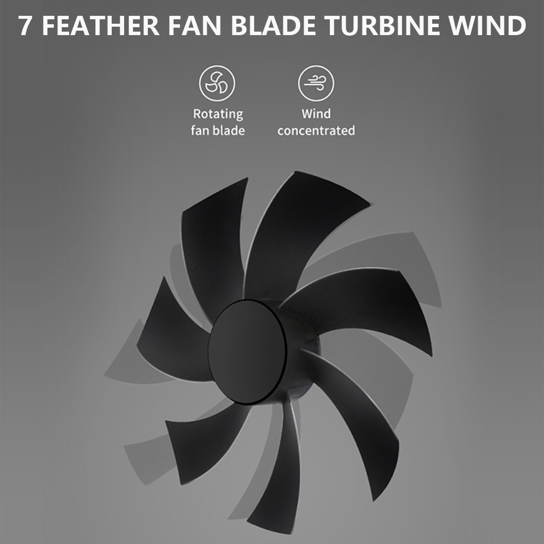 Square Desktop Fan USB Rechargeable Electric Fan Simple Desk Portable Air Cooler Fans Ventiladors 1200mAH 7 Leafs Home Office