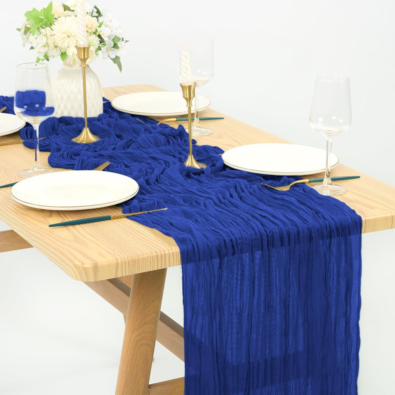Camino de mesa semitransparente de gasa verde salvia, estilo rústico Vintage campestre para decoración de mesa de comedor, de Navidad y boda