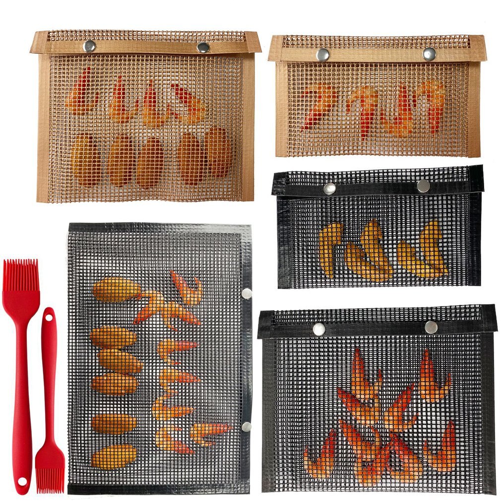 Non-stick Mesh Grillen Tas Hittebestendig Grillen Tas Milieuvriendelijke Huis Outdoor