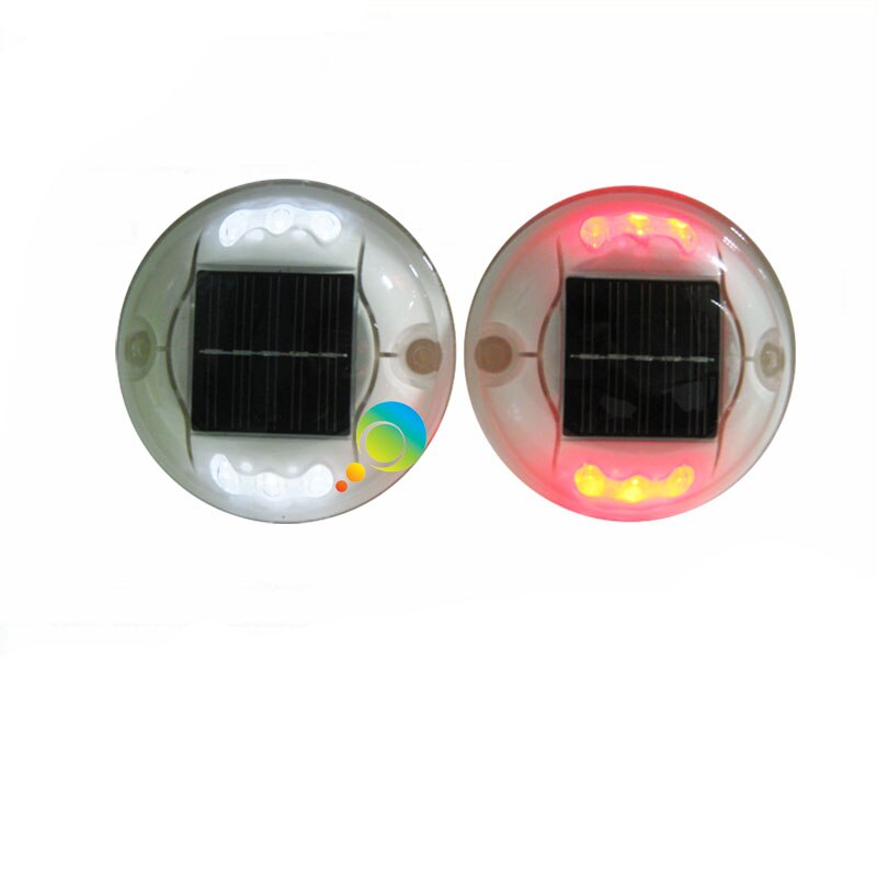 Steady Mode White LED Road Stud Plastic Housing Solar Power Road Stud Light For