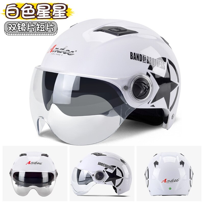 ANDES Helmet Electric Motorcycle Summer Seasons Gray Men Lady Half Helm Locomotive Cute Summer Full Helmet Light: 20