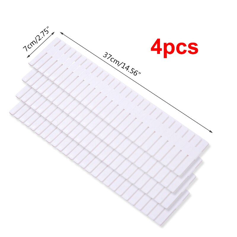 Drawer Dividers, Drawer Divider Organizers 5PCS DIY Plastic Grid Adjustable Plastic Divider Household Storage Makeup: F  - White - 7cm