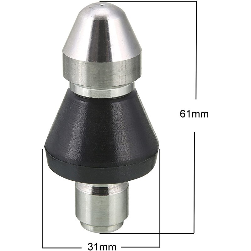 Pressure Washer Sewer Jet Nozzle, Quick Connect Drain Cleaning Water Nozzle, 3/8 Inch 4000 PSI