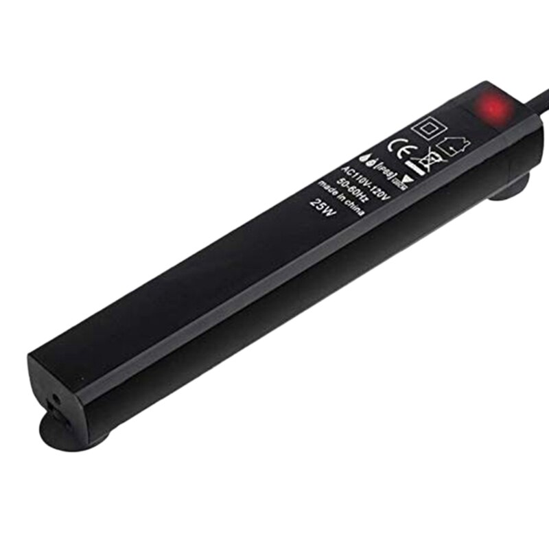 Calentador de tanque de peces Betta, 25W, Mini calentadores de pecera, controlador de temperatura de calentador de agua de bajo consumo, termostato inteligente: EU PLUG