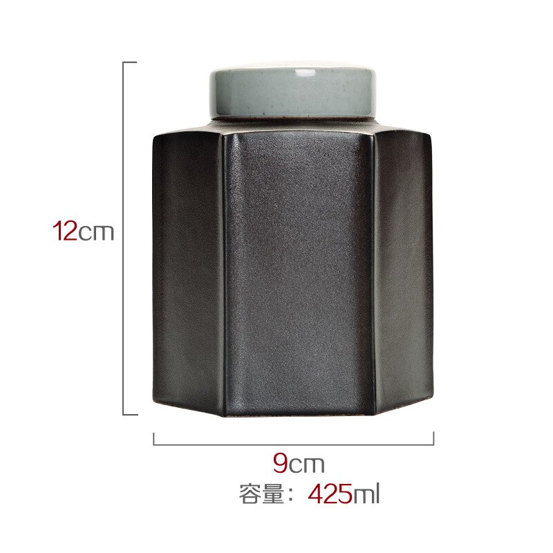 Japanese-style hand-made retro kiln becomes coarse pottery tea unsealed wake-up tea pot ceramic pot custom tea storage tank: Black