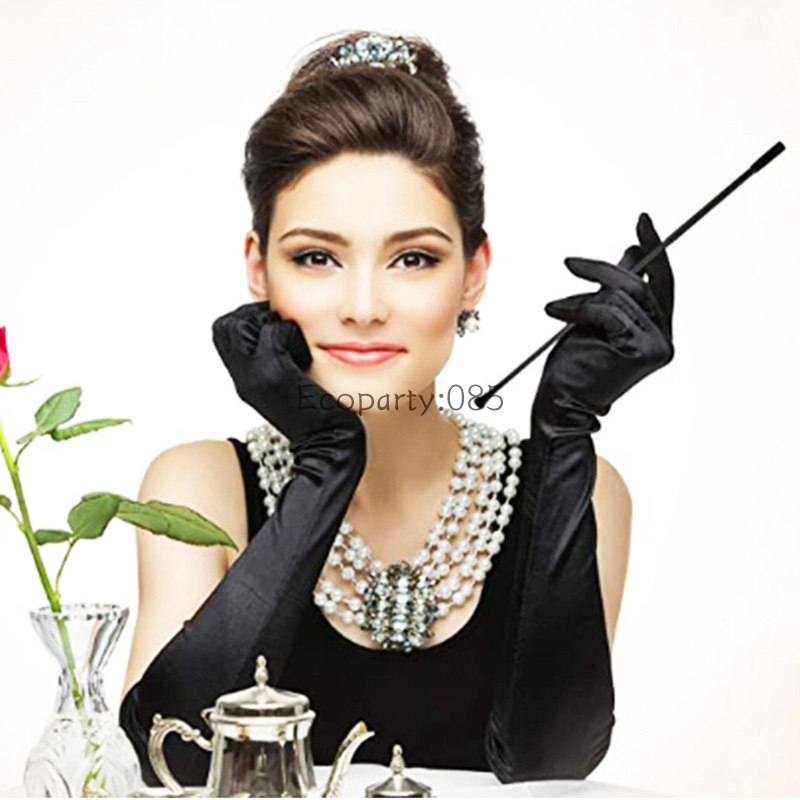 Formelle Handschuhe für Damen, Abendparty, klassisch, für Erwachsene, Schwarz, Weiß, Rot, Haut, Oper/Ellenbogen/Handgelenk, Stretch-Satin, lange Fingerhandschuhe, passend