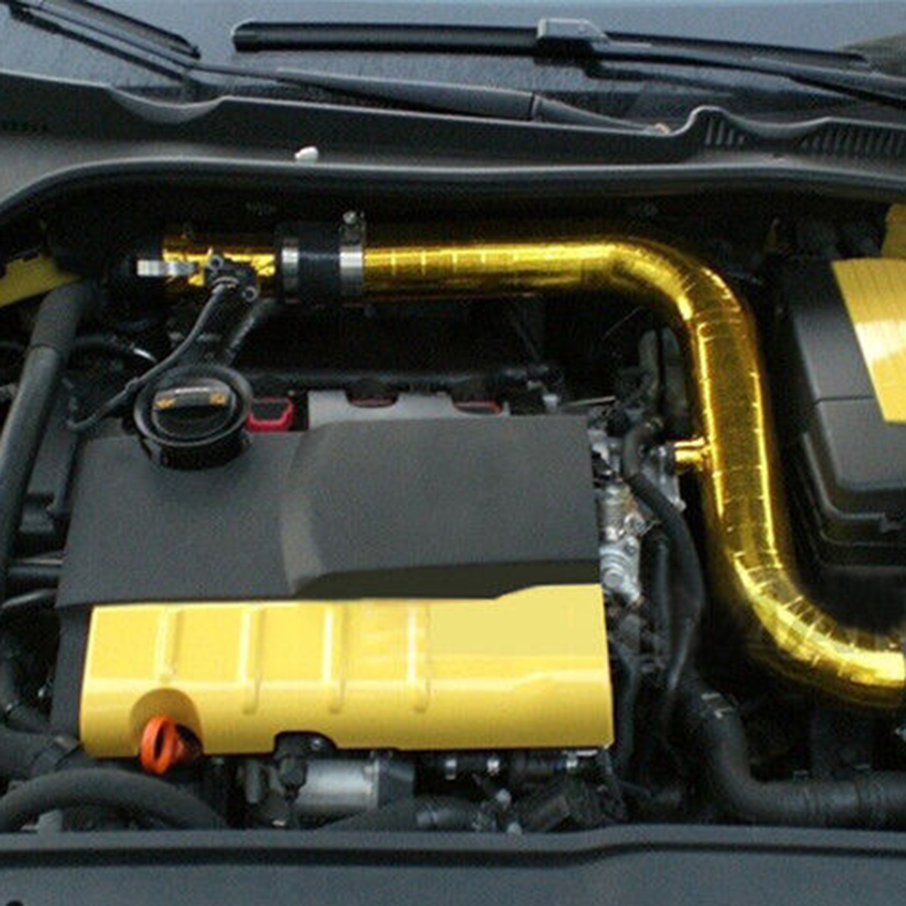 5m Self Adhesive Heat Shield Wrap Automotive Exhaust Tube Insulation Tape Golden Heat Barrier Self Adhesive Engine Gold