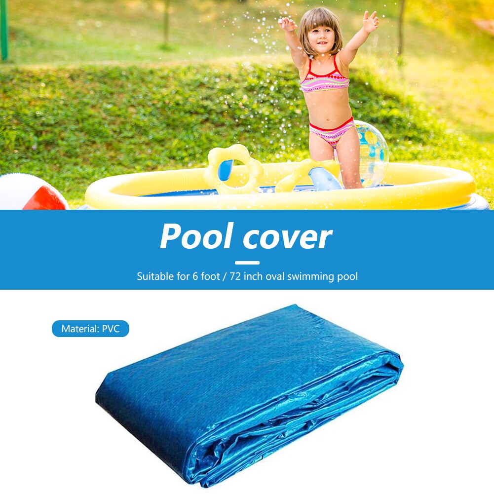 183cm Round Swimming Paddling Pool Cover Inflatable Round Swim Pool UV-resistant Waterproof Dustproof Cover with Rope