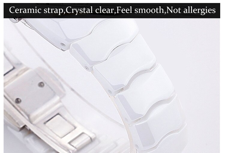 Luksus herre dame ægte sort keramik armbåndsure quartz firkantede originale damer mand elsker ure casual vandtæt diamant