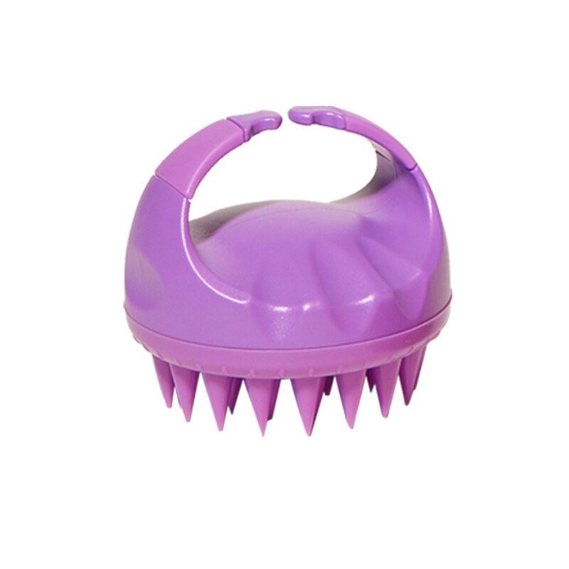 Brosse de lavage des cheveux en Silicone, peigne à main, masseur pour le cuir chevelu, bain, douche, nettoyage des cheveux: Purple