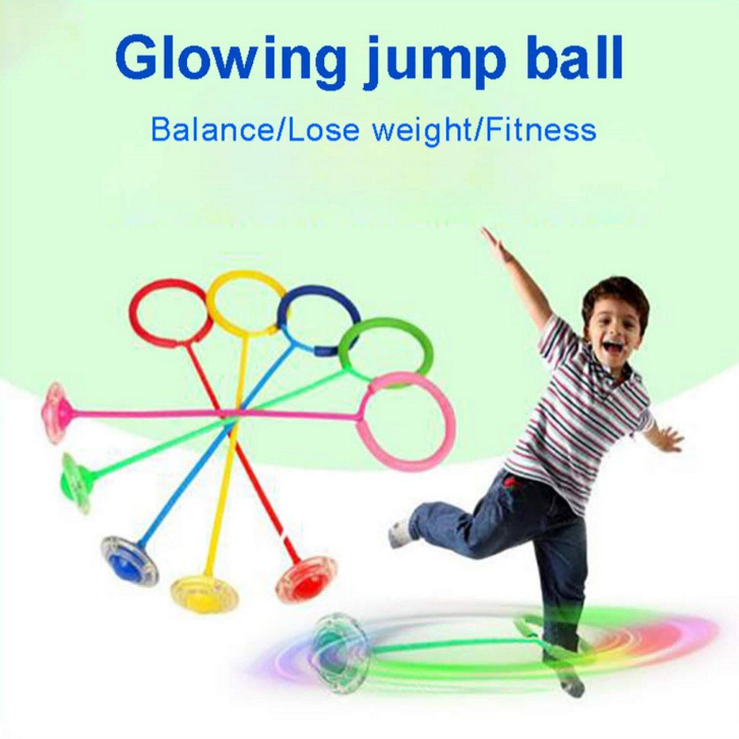 Fun Sport Swing Bal Led Knippert Springen Ring Enkel Overslaan Bal Speelgoed Voor Kinderen Kids Volwassenen Oefening Fitness Apparatuur