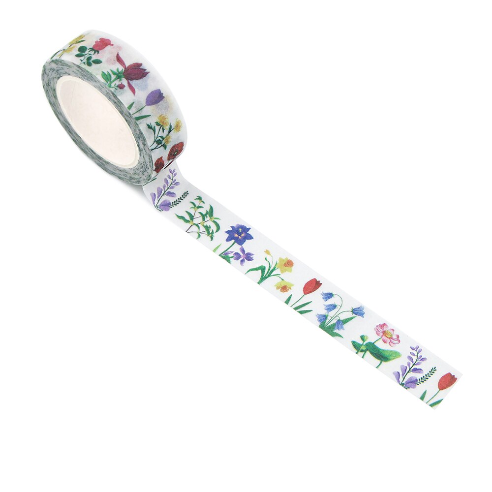 LX414 Bloem Boom Decoratie Tape Papier Washi Masking Tape Creatieve Scrapbooking Stationaire Kantoorbenodigdheden: 1