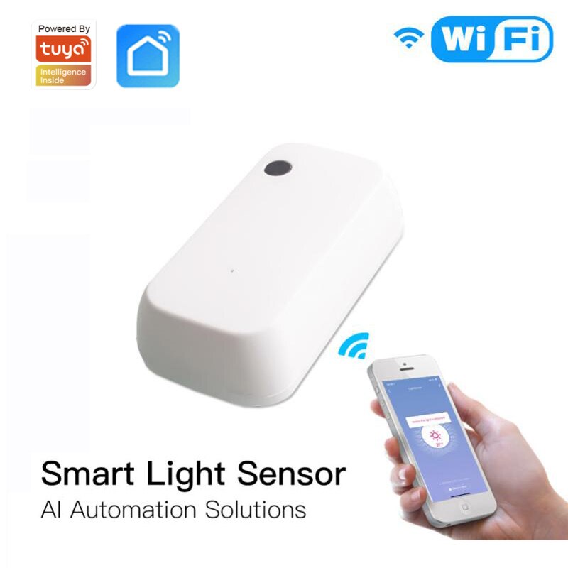 Smart Home Wifi Light Sensor Smart Illuminance Sensor Brightness Detector Linkage Control Sensor APP Tuya Smart Life Control