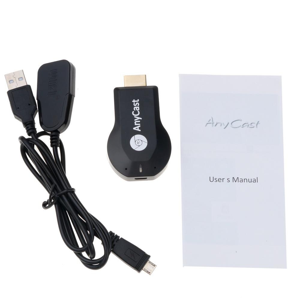 Anycast  m2 plus trådløs hdmi media video wi -fi 1080p display dongle receiver android adapter tv stick dlna airplay miracast