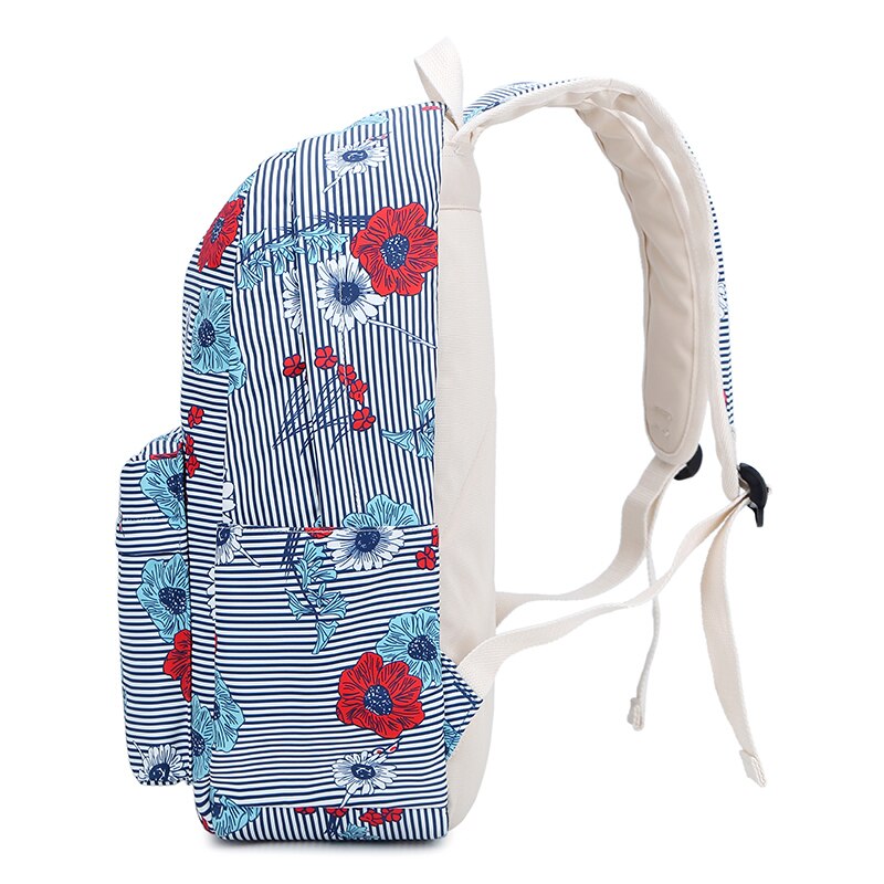 Fengdong 3 pièces/ensemble sacs d'école pour filles fleur sac à dos ensemble femmes sac à dos à fleurs fille livre sac enfants stylo crayon sac ensemble