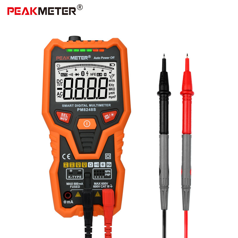 PEAKMETER PM8248S digital multimeter clamp for multimeters capacitance meter transistor tester