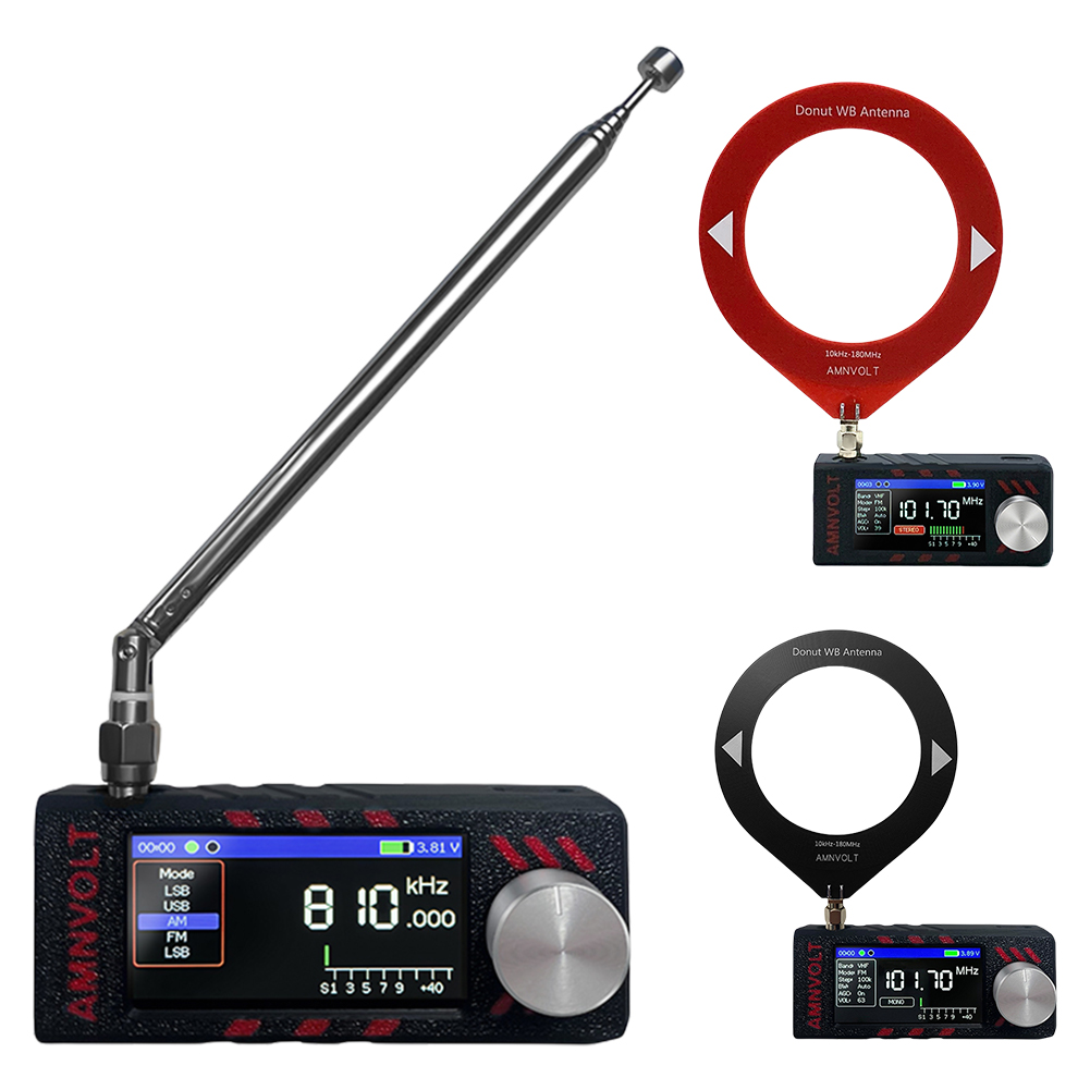 Récepteur Radio Portable SI4732 toutes bandes 0.5-108mhz DSP ESP-32-S3 LSB USB AM FM/AM Radio avec antenne HF SW MW VHF Radio