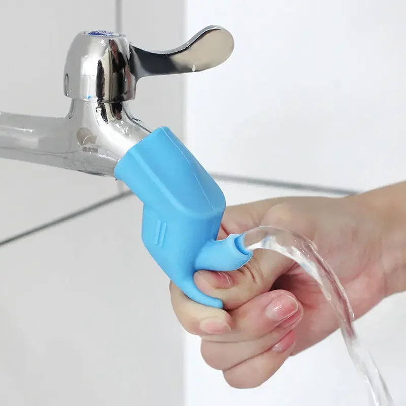 2PC Badezimmer Waschbecken Düse Wasserhahn Extender Gummi Elastische Wasserhahn Verlängerung Küche Wasserhahn Zubehör für Kinder Hand Waschen