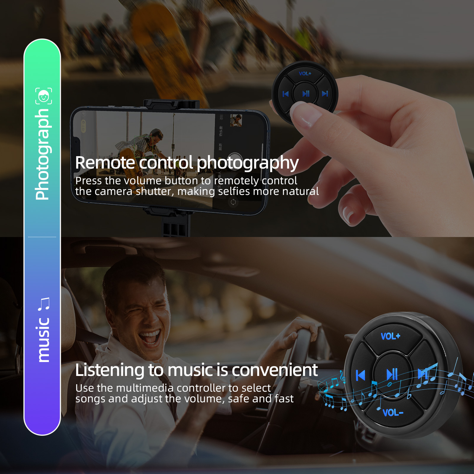 LED Wireless Remote Control Steering Wheel Control... – Grandado