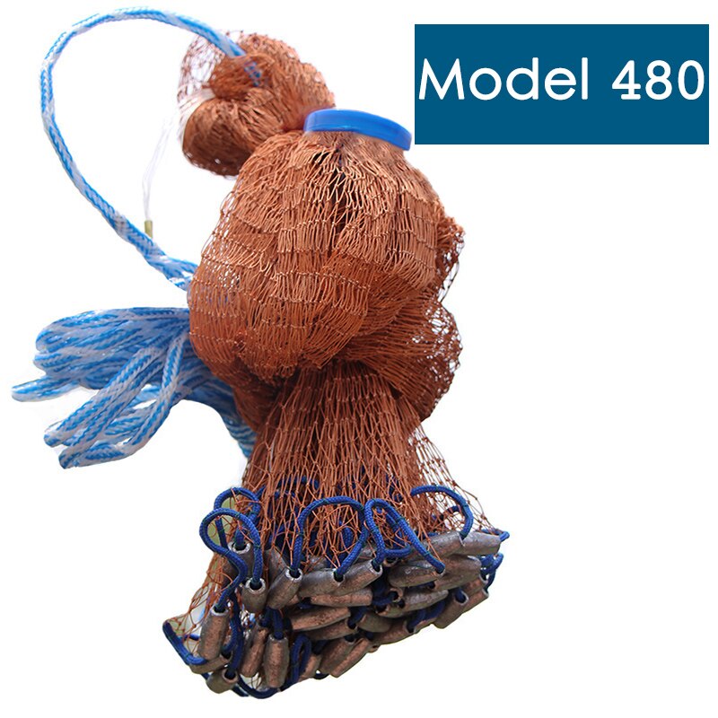 Lawaia Cast Fishing Net with Lead Sinker Fishing Network Small Mesh Hand Throw American Style Casting Network: 480