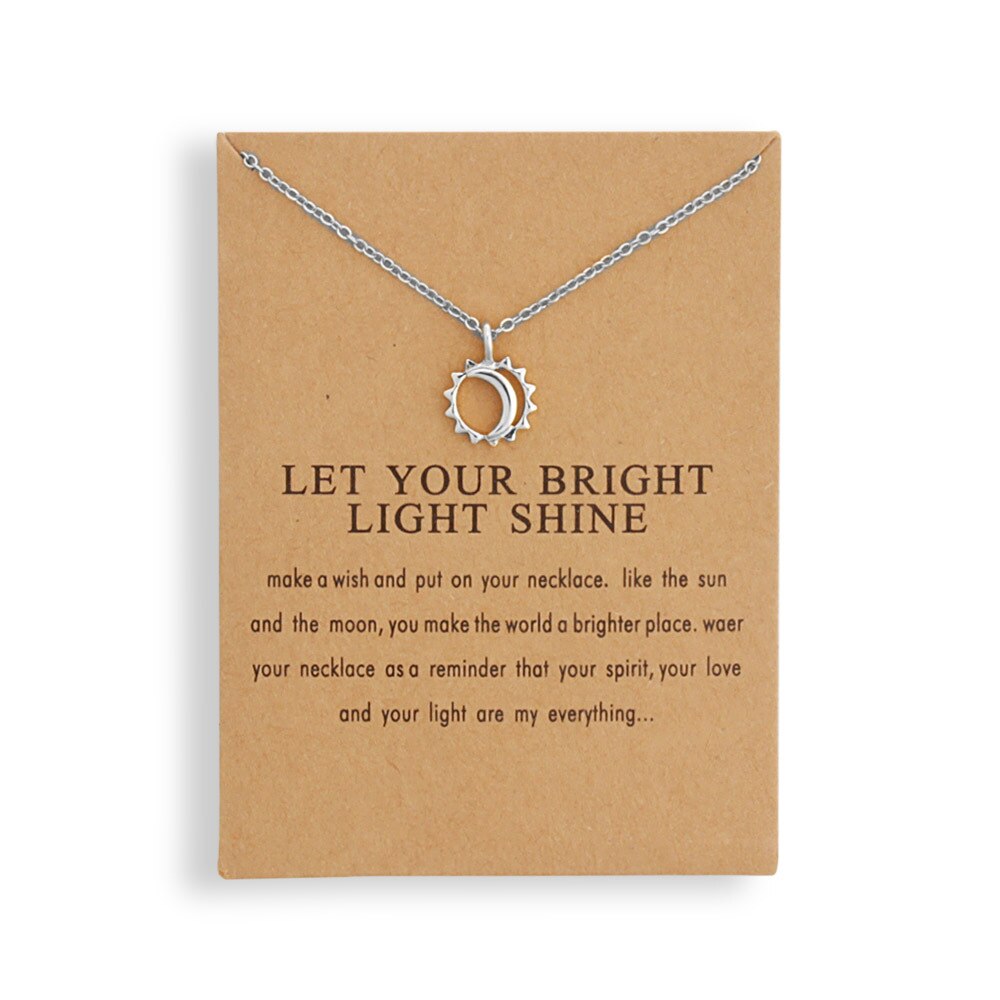 Mode charme zon maan hanger kaart ketting sieraden: Have  card 03