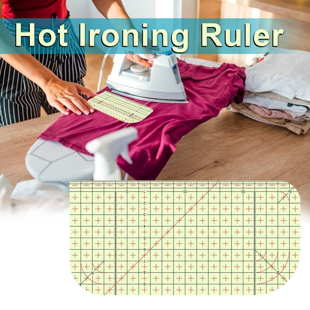 Regla de medición de planchado en , regla de planchado resistente al calor, herramientas de retazos para fabricación de ropa, suministros de costura DIY, 20/30cm