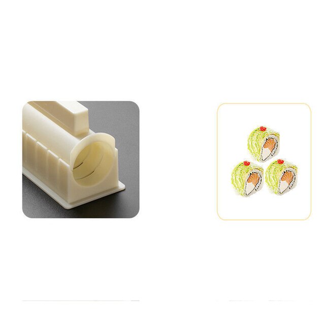 Sushi Maker Rice Mold Set DIY Japanse Rice Ball Roll Mold Heart Round Shaped Sushi Making Mould Kit Kitchen Cooking Tools: round