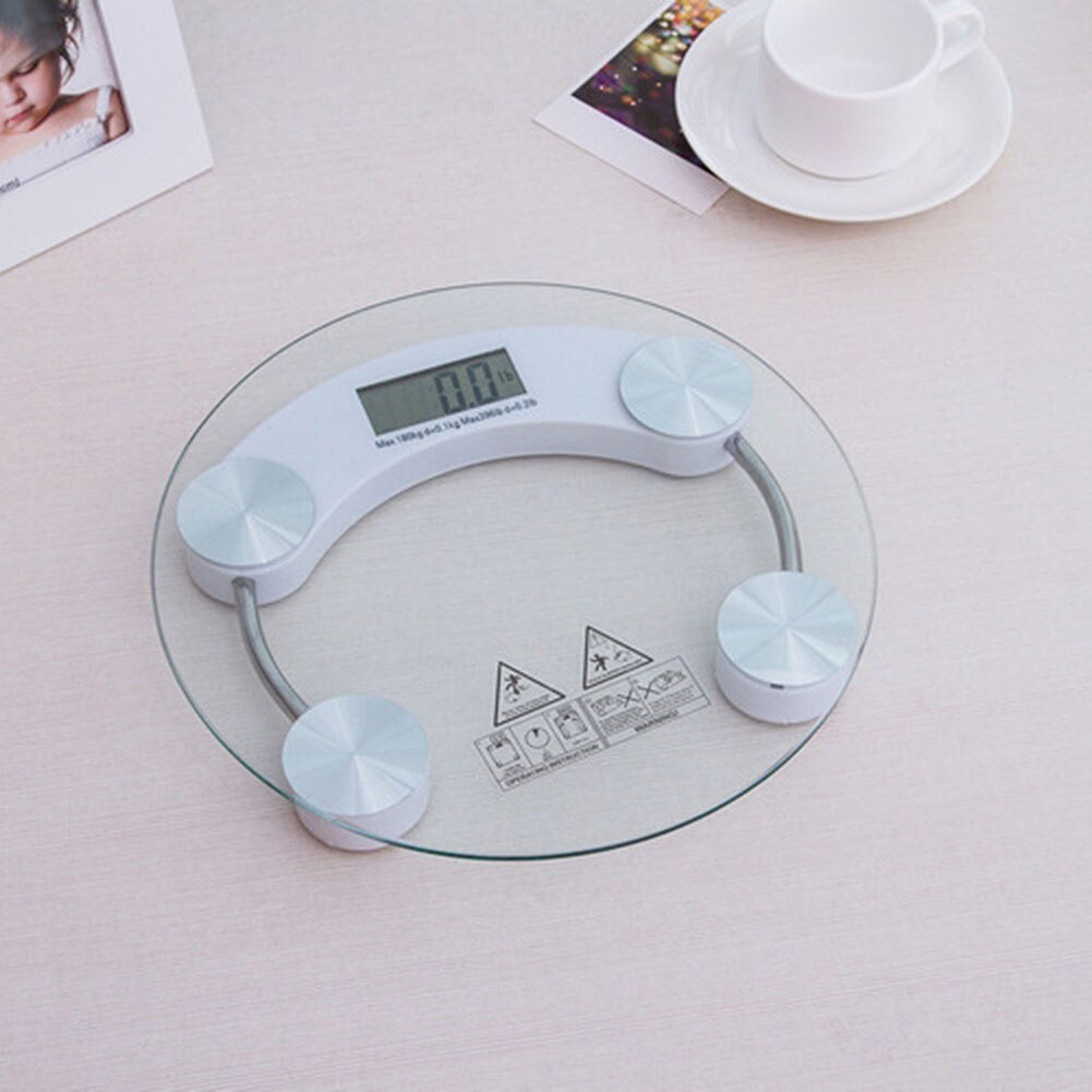 180KG Transparent Digital Human Body Weighing Scale Bathroom Toughened Glass LCD Electric Weighing Scales Personal Health Scale