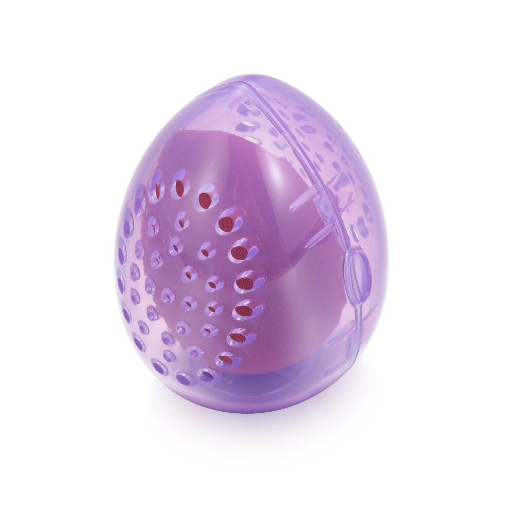 1pcs Sponge Stand Storage Case Makeup Puff Holder Empty Cosmetic Egg Shaped Rack Transparent Makeup Puffs Drying Box