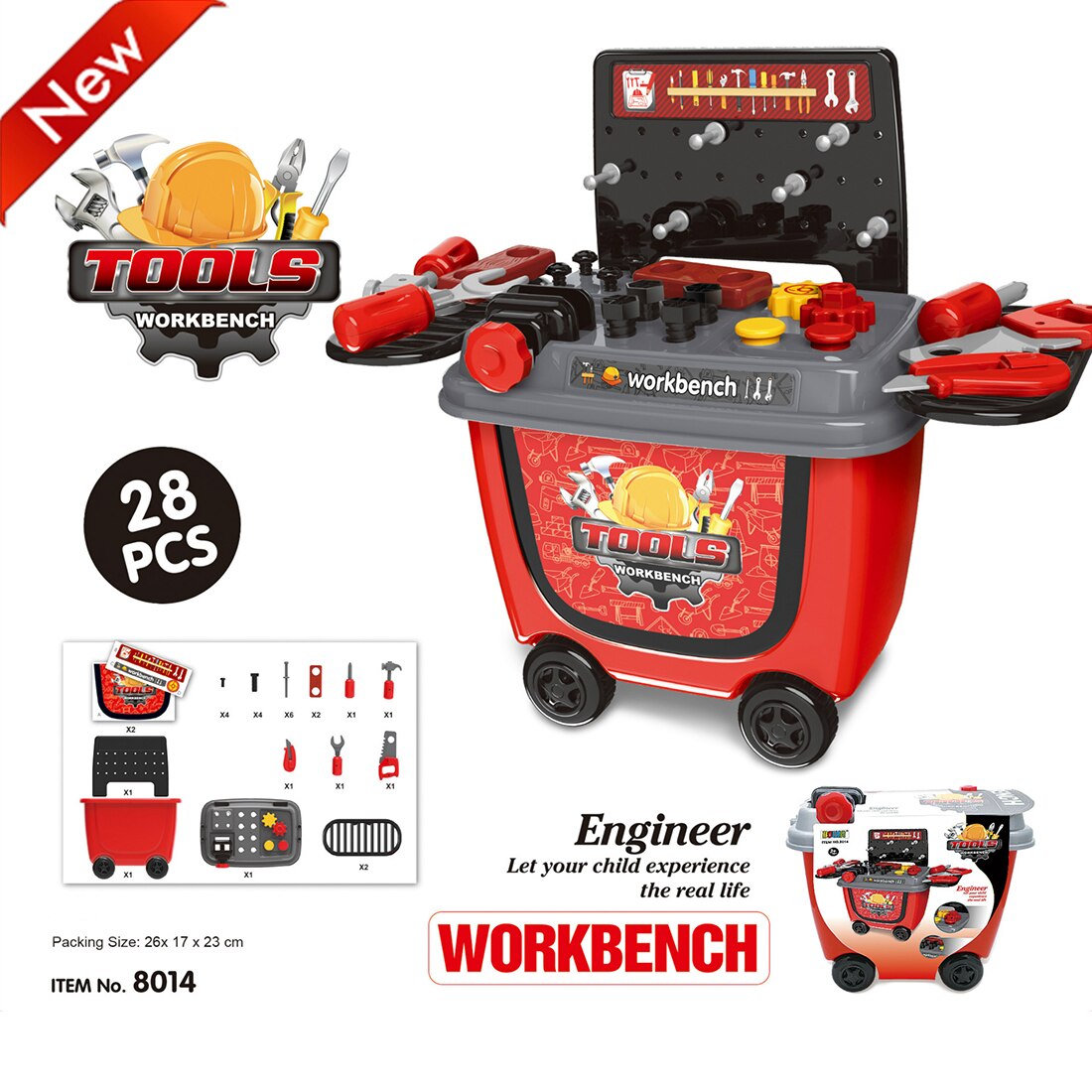 28Pcs/Set Kids Pretend Play Engineer Trolly Cart T... – Grandado