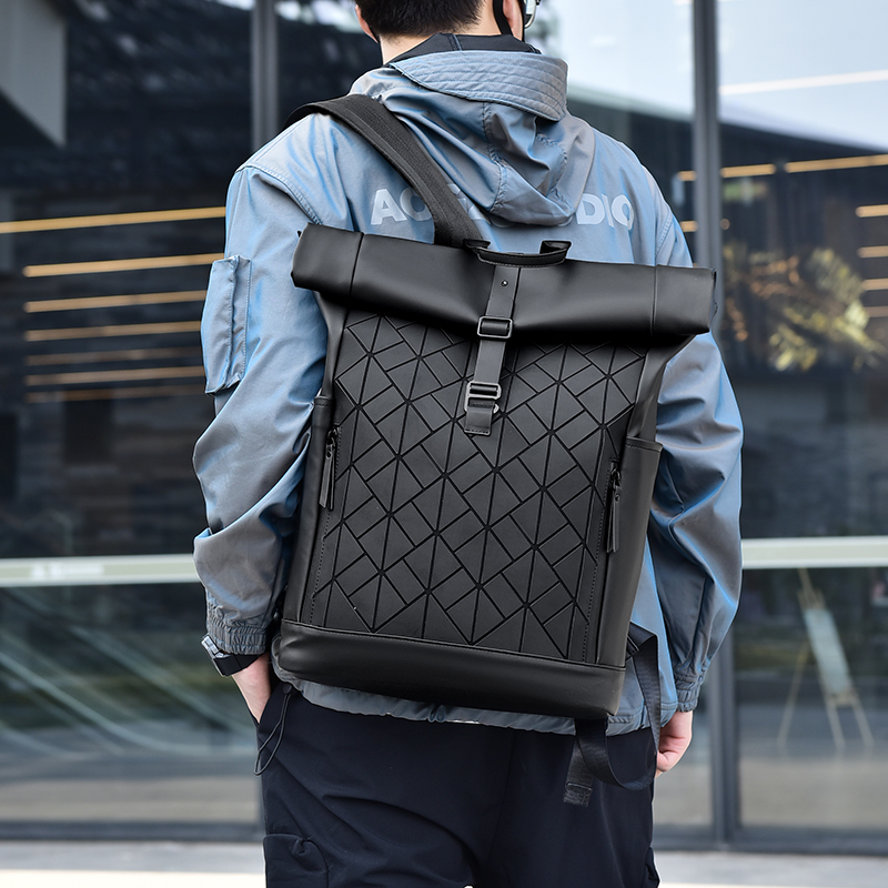 Mochila moderna, bolsa de ombro elegante, mochila casual para laptop, design gradiente moderno para uso diário, viagens e adolescentes